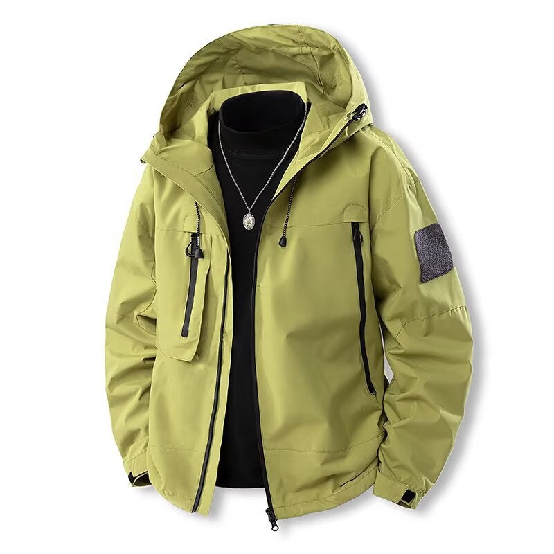 Three-Proof Series Men'S And Women'S Couple'S Autumn Outdoor Functional Jacket Workwear Jacket Hooded Loose Jacket - Image 1